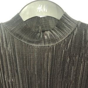 Zara ribbed mock neck blouse